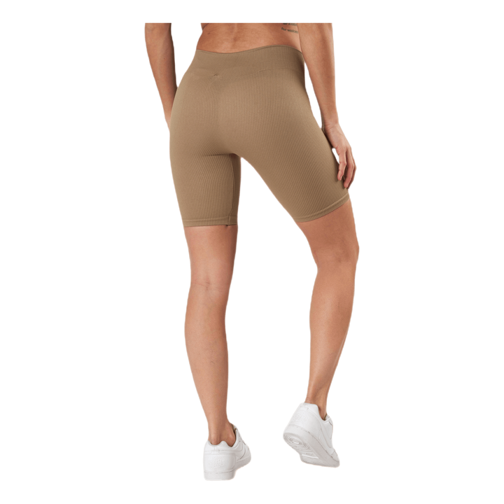 Vicky Rib Seamless Shorts Beige