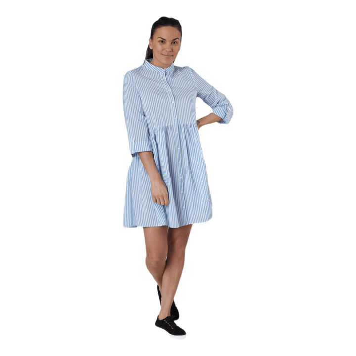 Ditte Life  Stripe 3/4 Dress W White