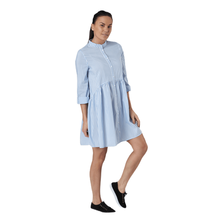 Ditte Life  Stripe 3/4 Dress W White