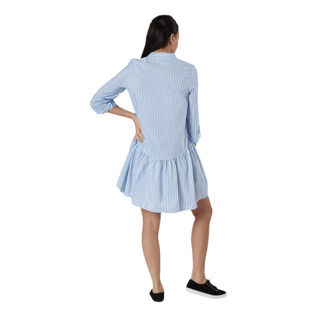 Ditte Life  Stripe 3/4 Dress W White