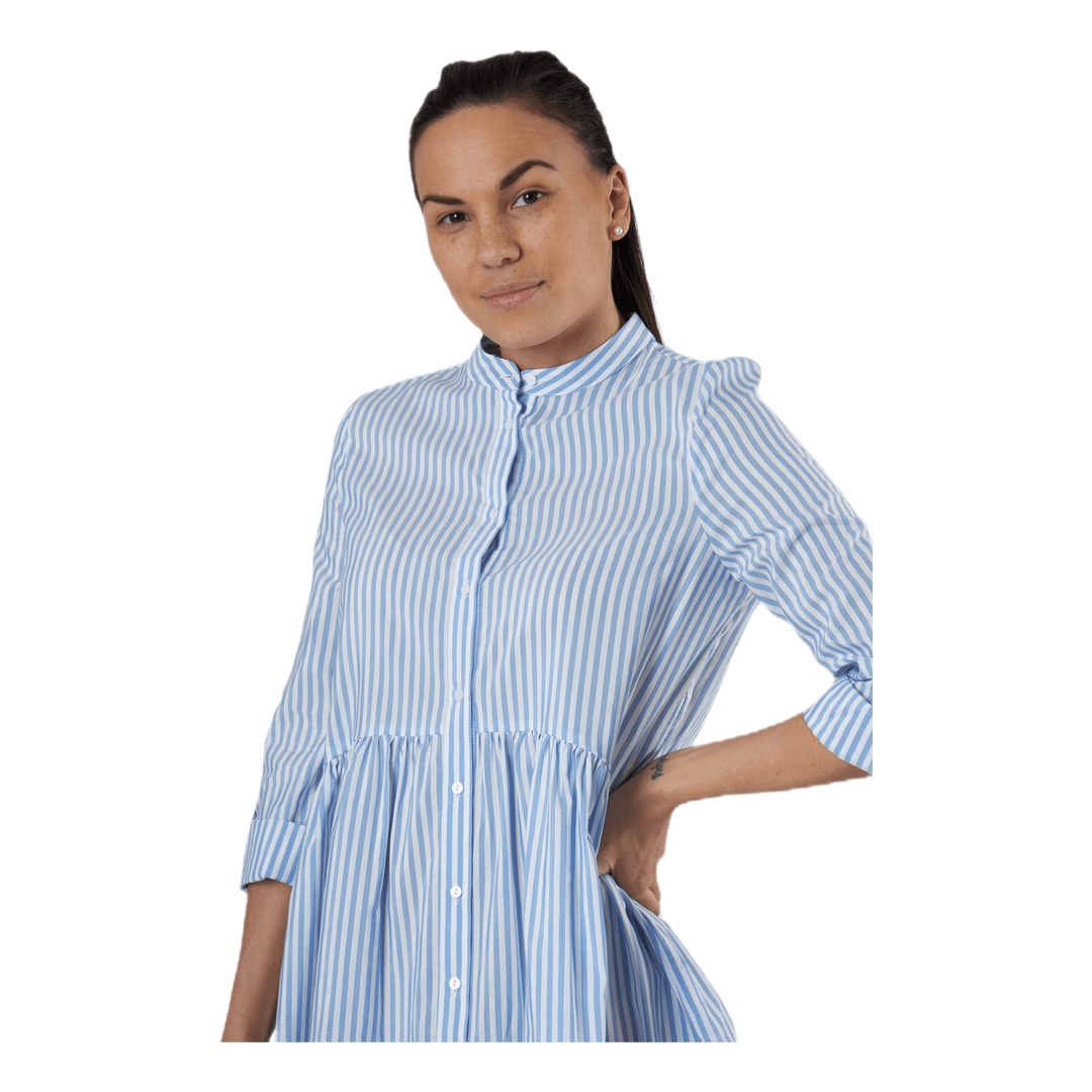 Ditte Life  Stripe 3/4 Dress W White