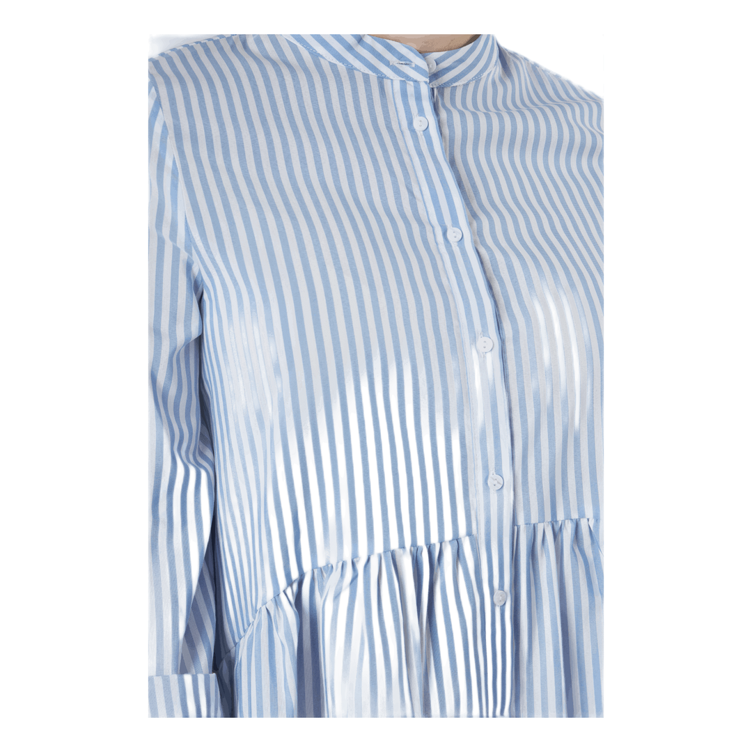 Ditte Life  Stripe 3/4 Dress W White