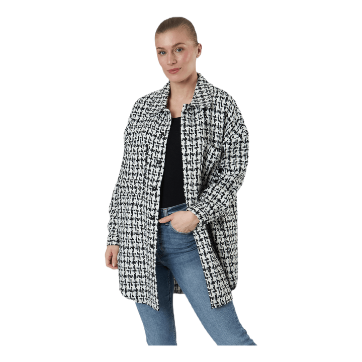 Sally Boucle Shacket Cc Otw White