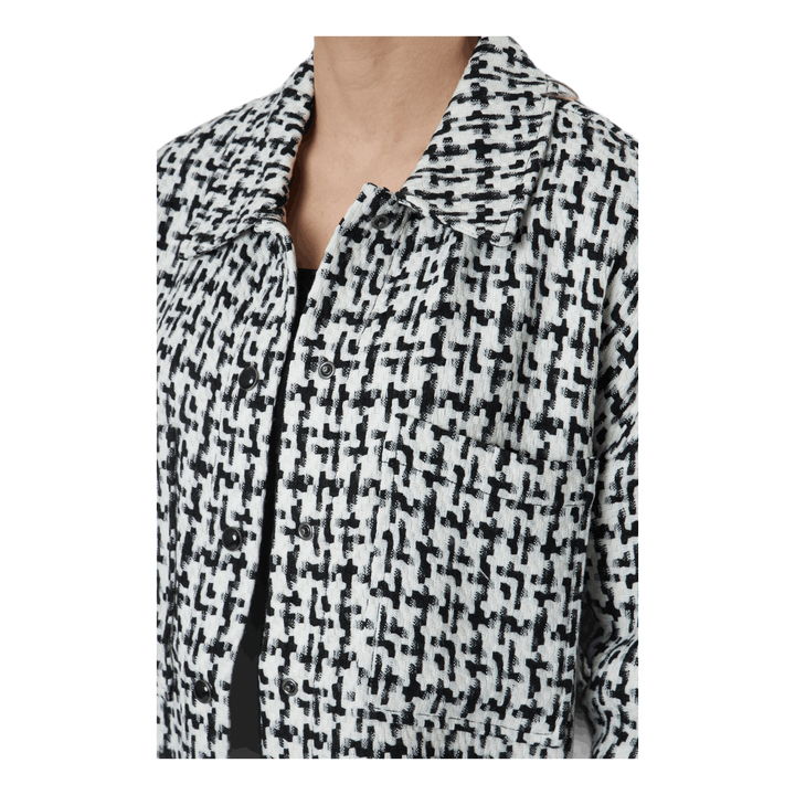 Sally Boucle Shacket Cc Otw White