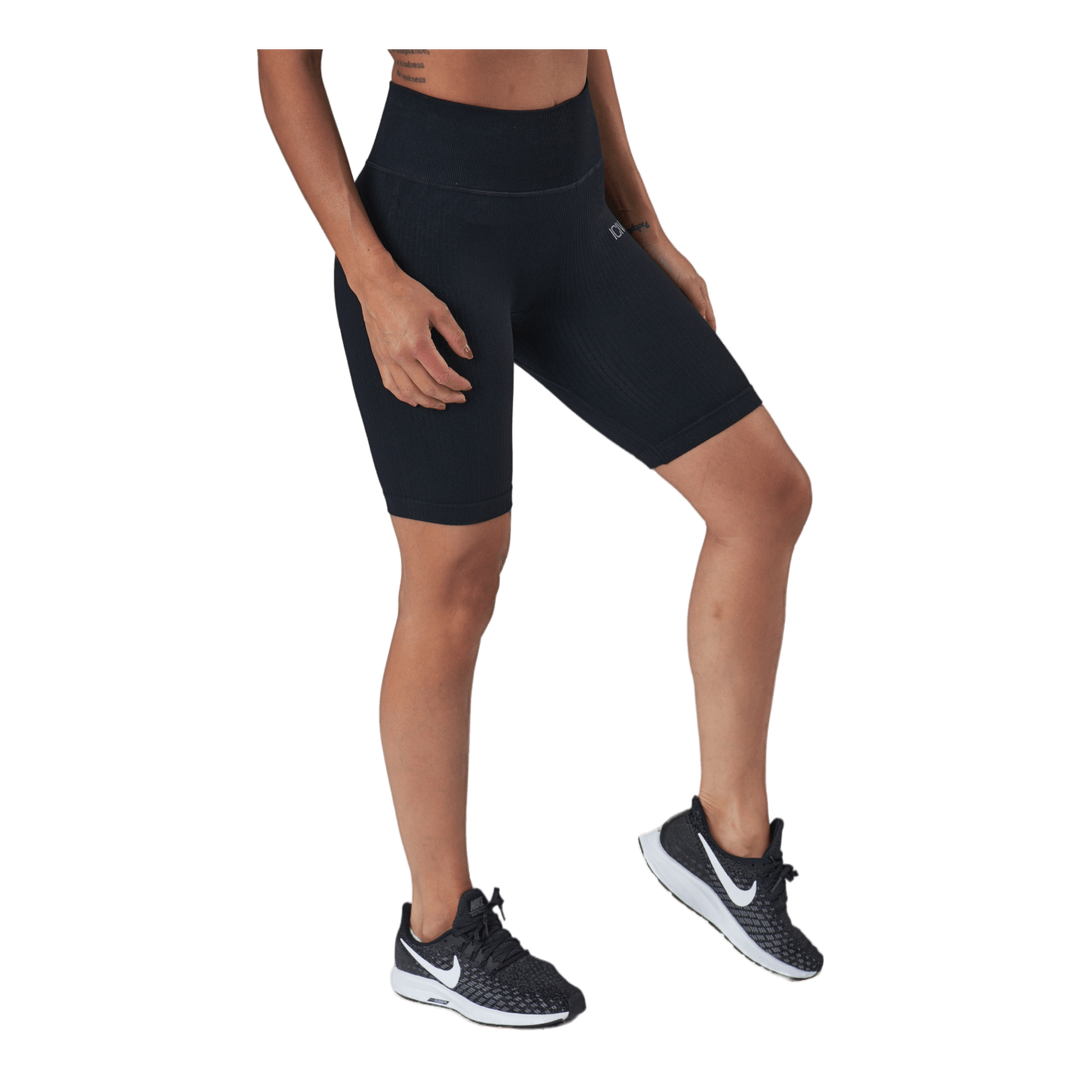 Ribbed Define Seamless Biker S Black