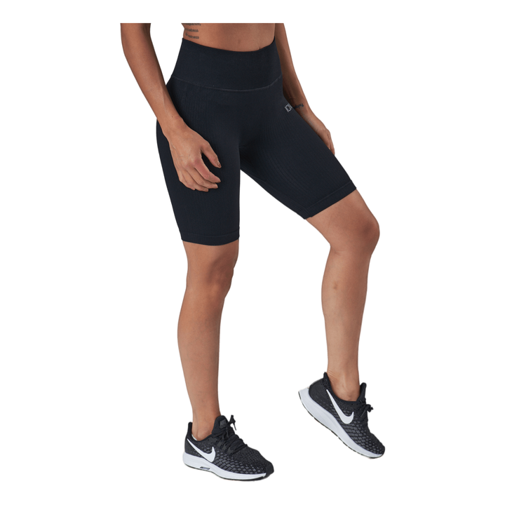 Ribbed Define Seamless Biker S Black