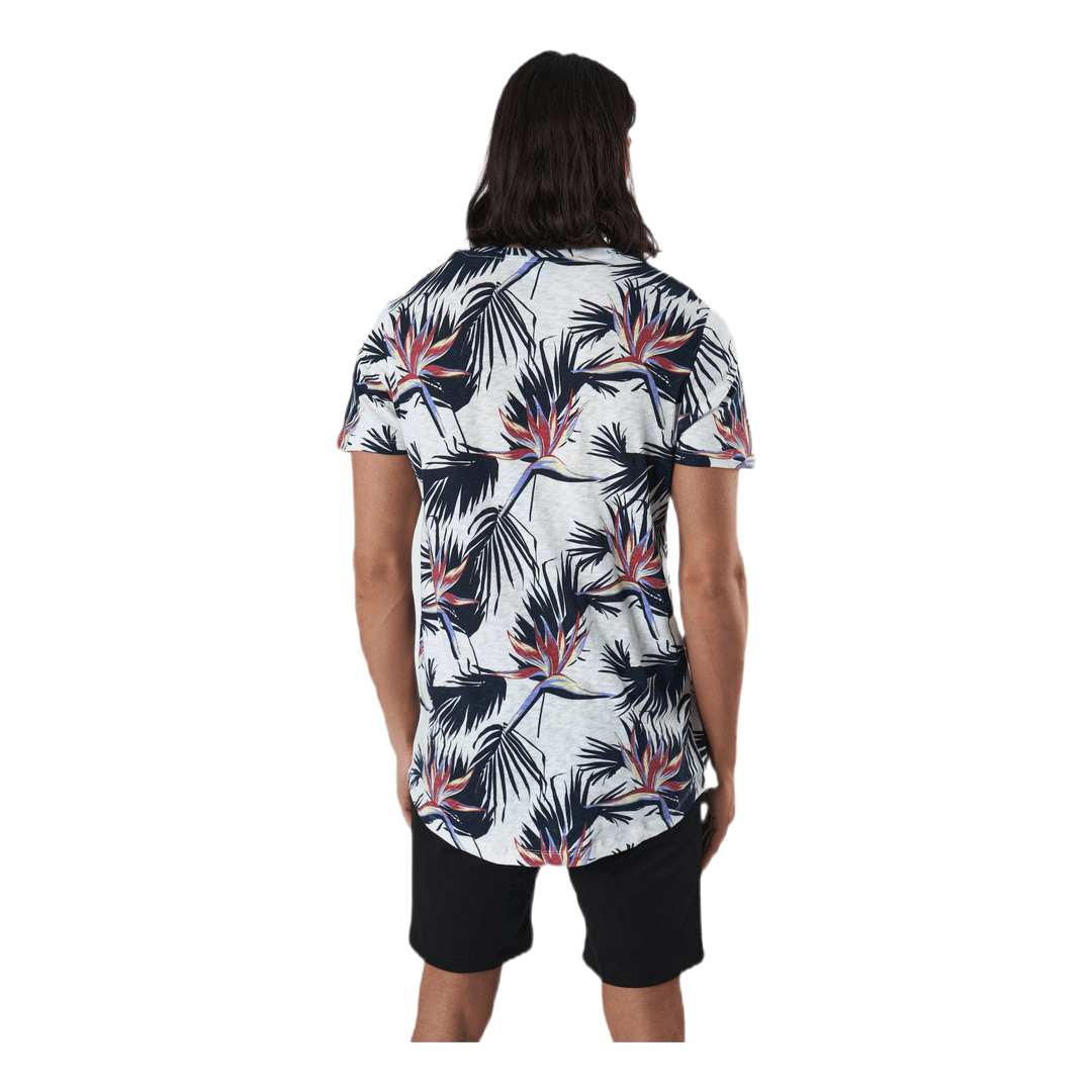 Florall Tee Ss Crew Neck White