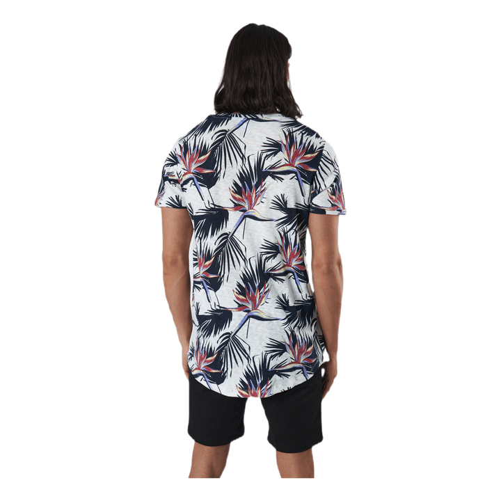 Florall Tee Ss Crew Neck White