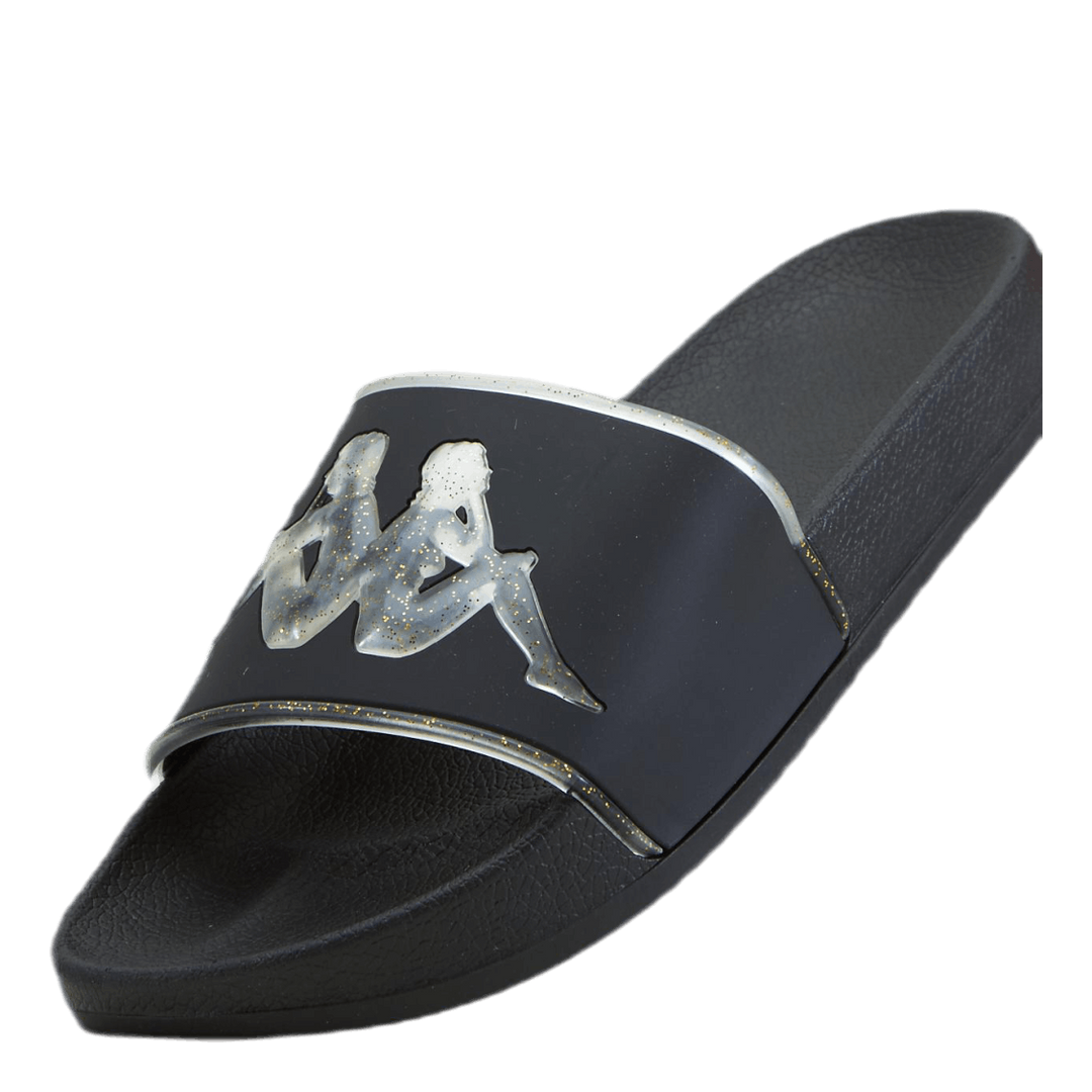 Slipper, Authentic Aqua 1 Black/Gold