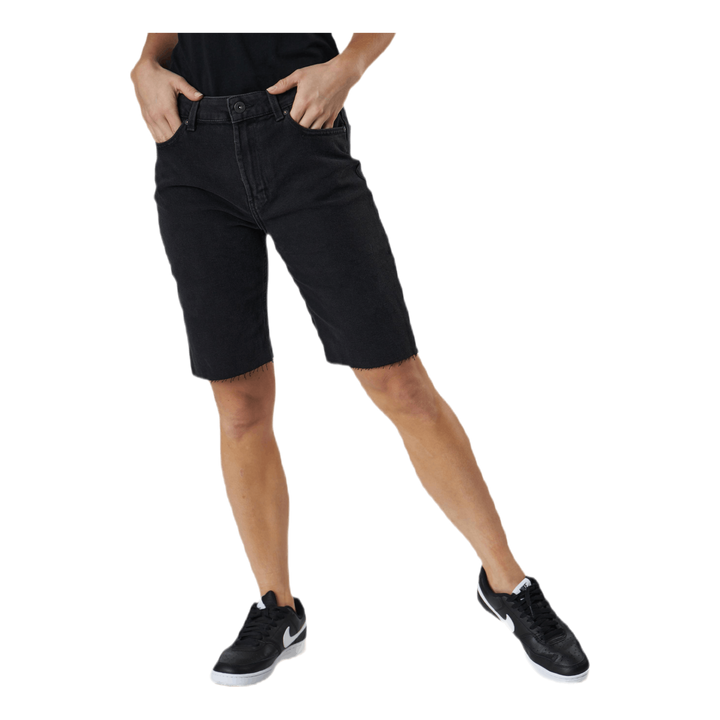 Emily Hw Long Shorts Raw Bb Mas0033 Black