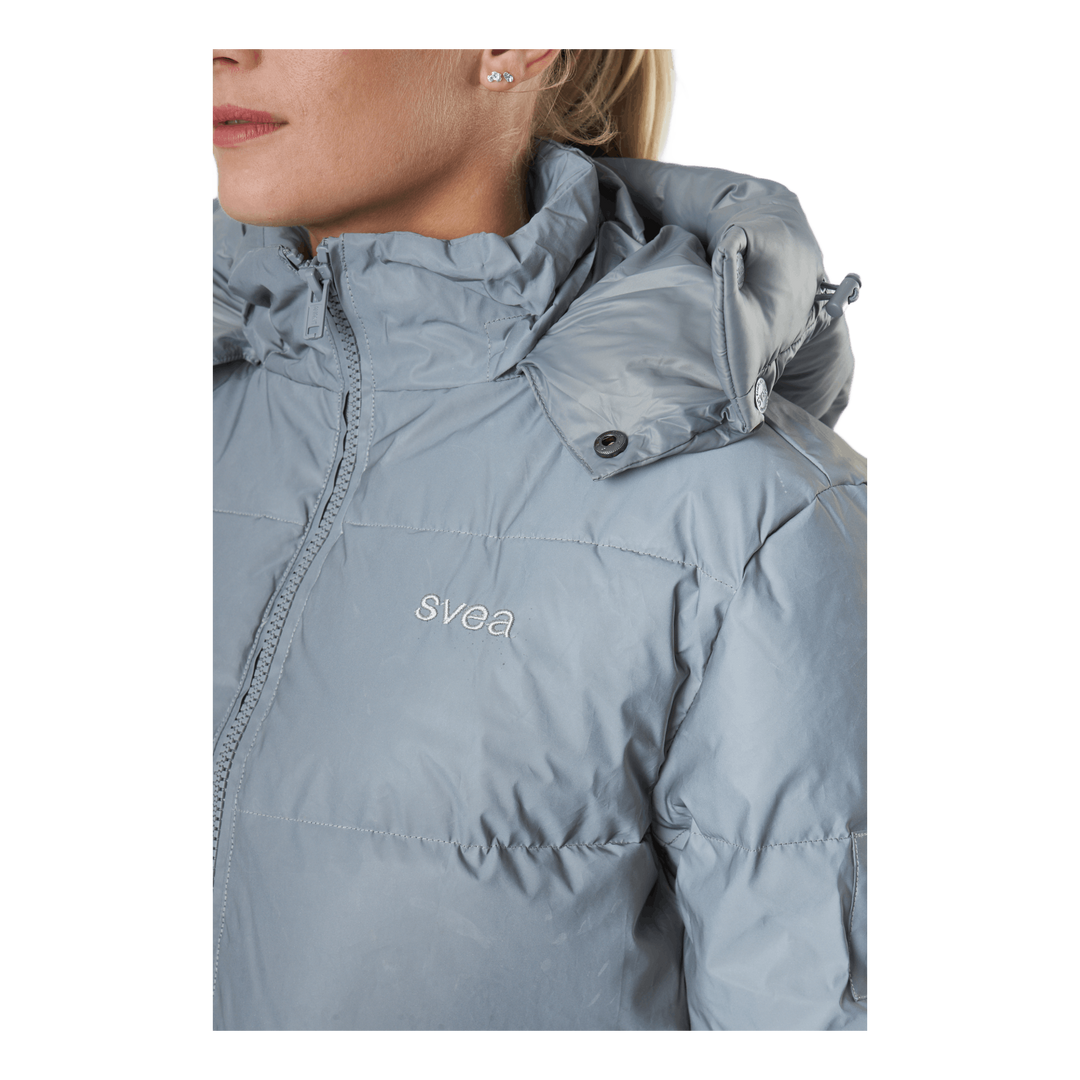 W. Hooded Reflective Puffer Ja Silver