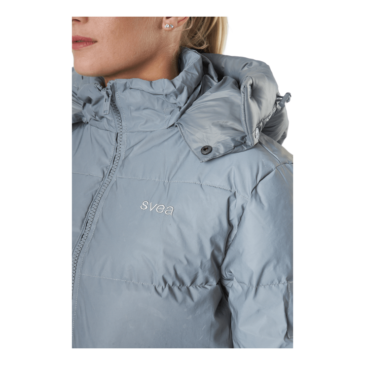 W. Hooded Reflective Puffer Ja Silver