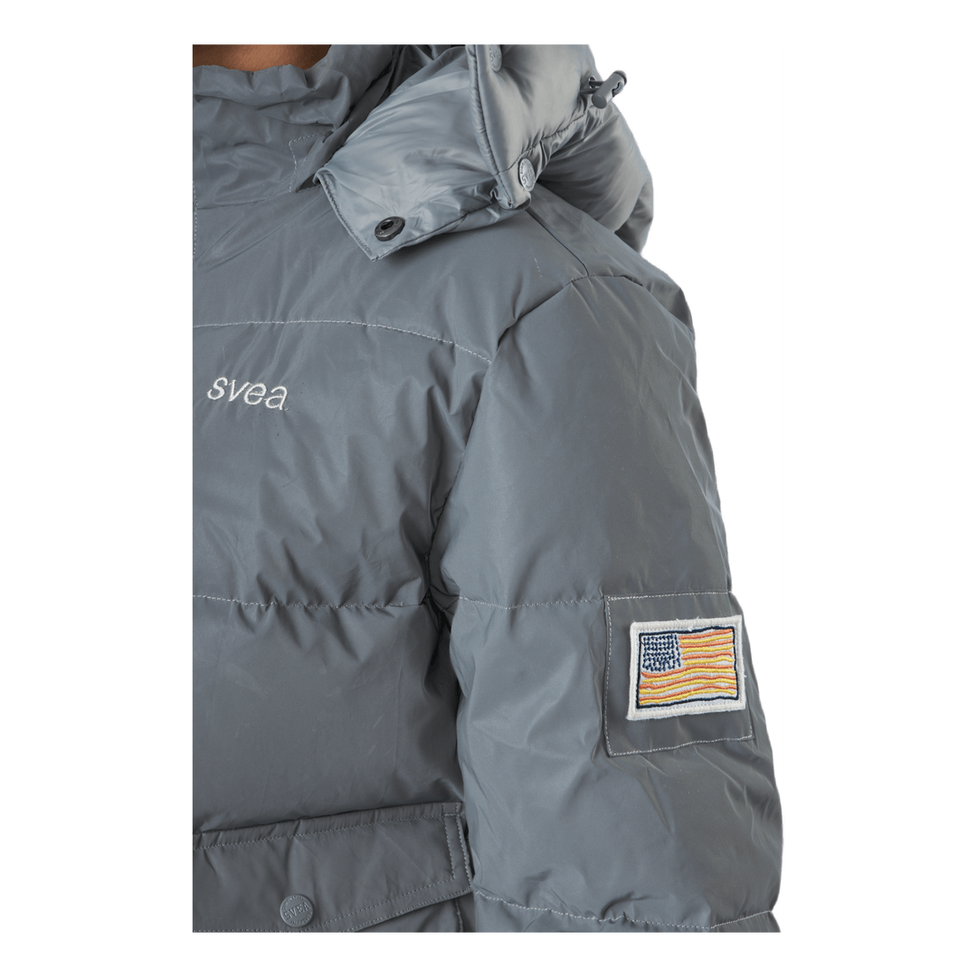 W. Hooded Reflective Puffer Ja Silver