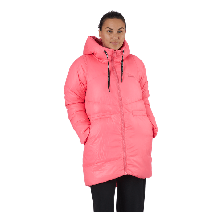 W. Mid Length Shiny Jacket Happy Pink