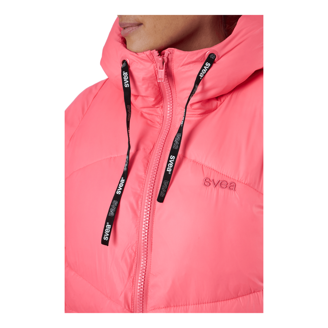 W. Mid Length Shiny Jacket Happy Pink