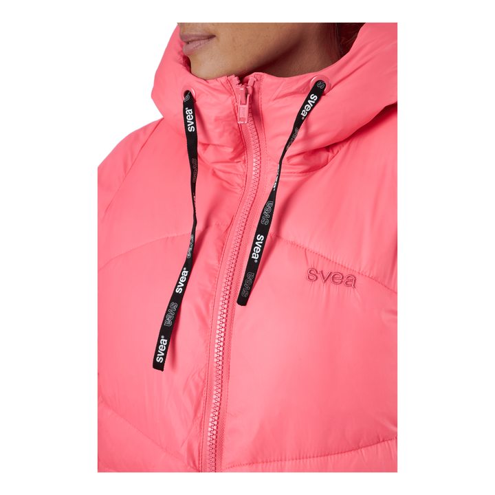 W. Mid Length Shiny Jacket Happy Pink