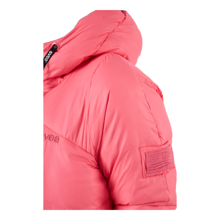 W. Mid Length Shiny Jacket Happy Pink