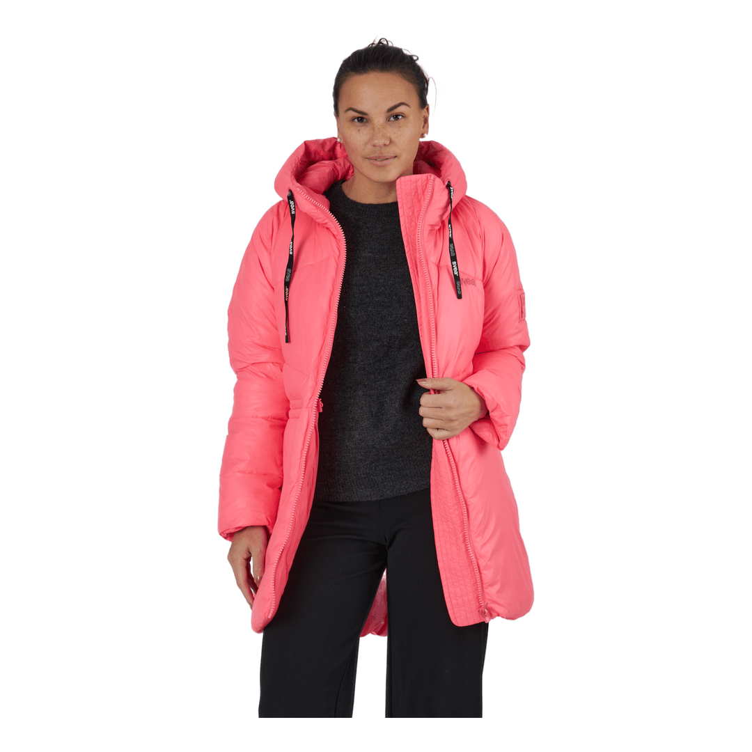 W. Mid Length Shiny Jacket Happy Pink