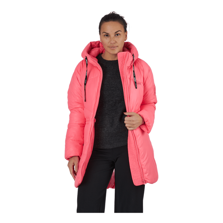 W. Mid Length Shiny Jacket Happy Pink