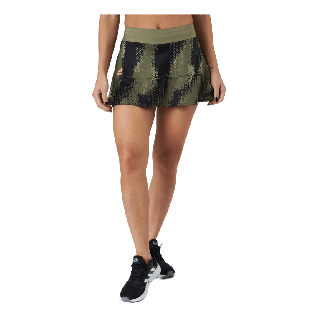 Printed Match Skirt P.blue 000/brown