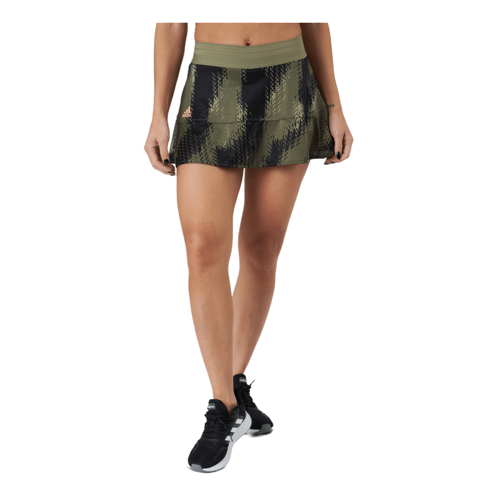 Printed Match Skirt P.blue 000/brown