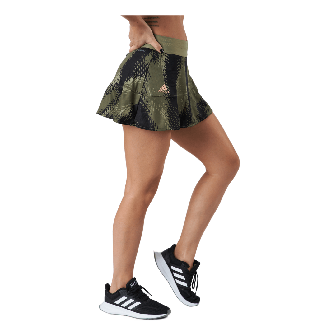 Printed Match Skirt P.blue 000/brown