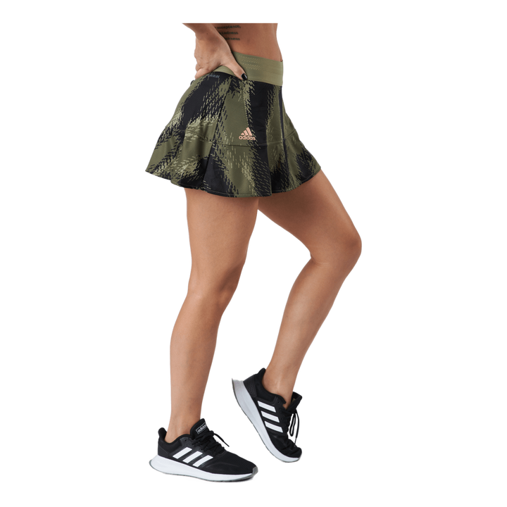 Printed Match Skirt P.blue 000/brown