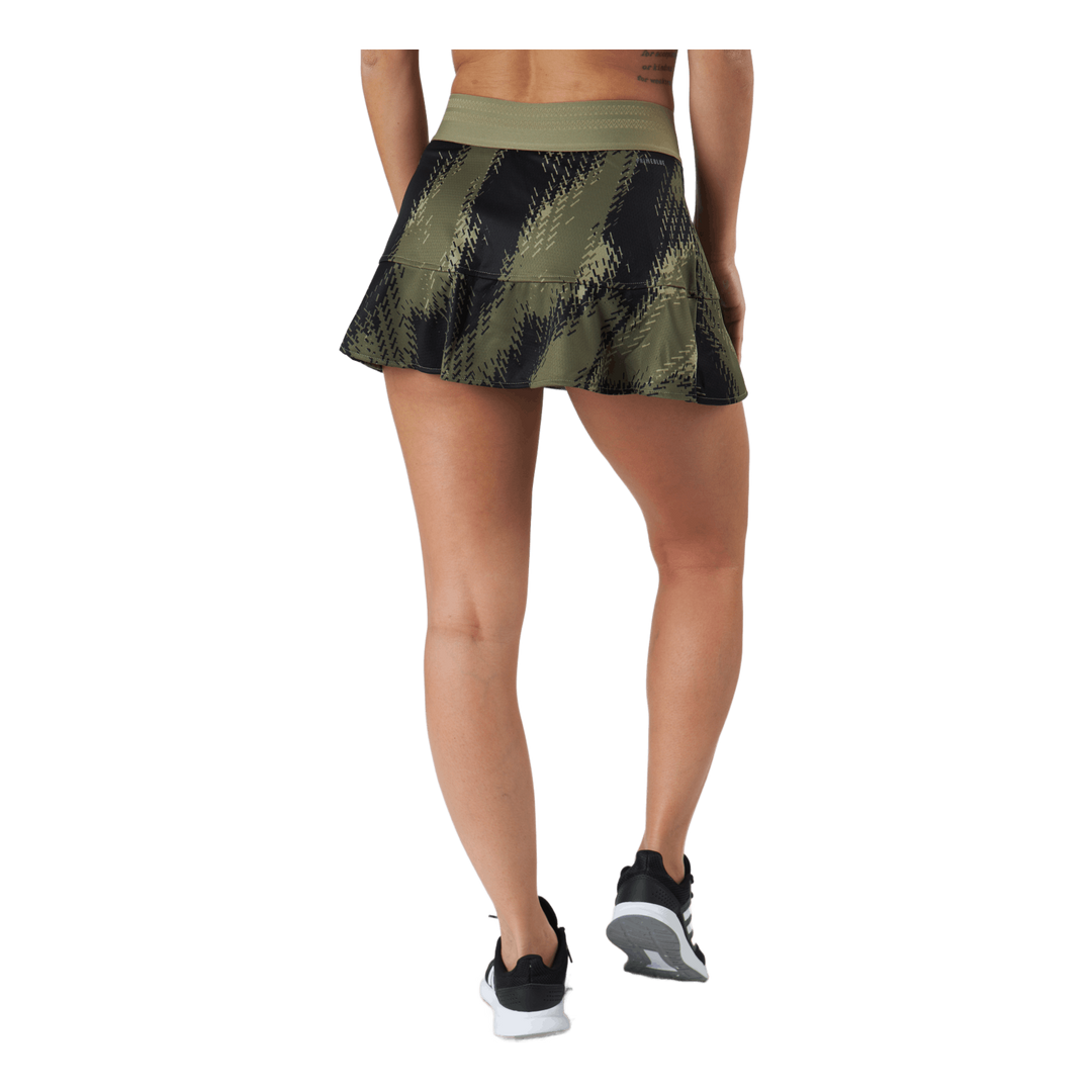 Printed Match Skirt P.blue 000/brown