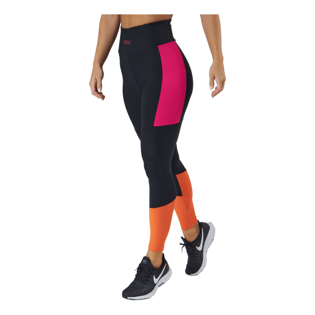 Paula High Waist 7/8 Tight Black-beetroot Purple-mandarin