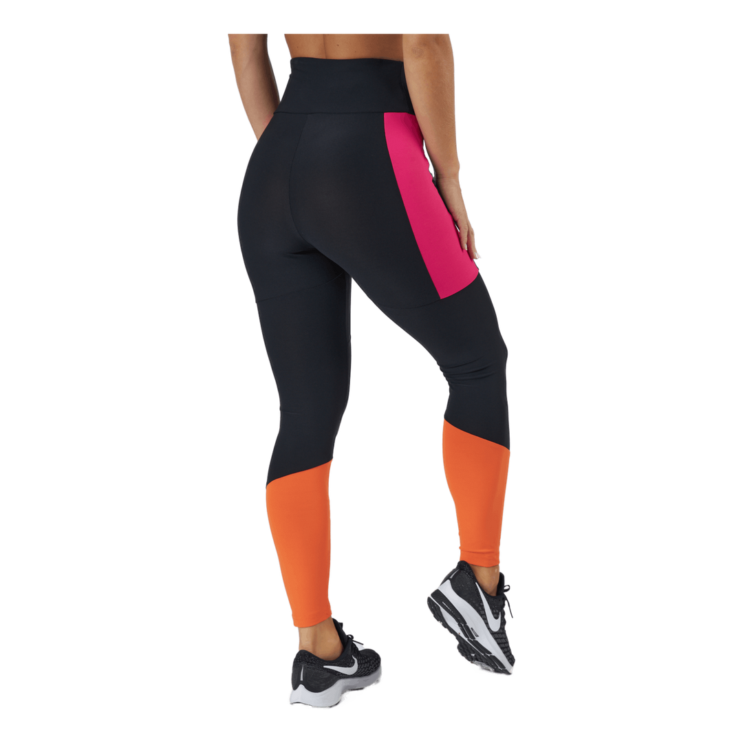 Paula High Waist 7/8 Tight Black-beetroot Purple-mandarin