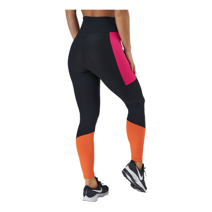 Paula High Waist 7/8 Tight Black-beetroot Purple-mandarin