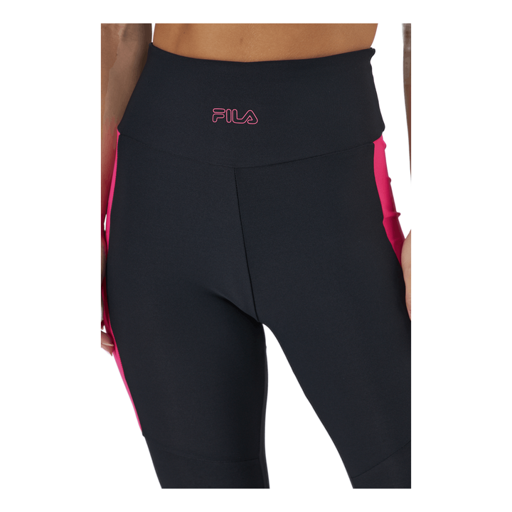 Paula High Waist 7/8 Tight Black-beetroot Purple-mandarin