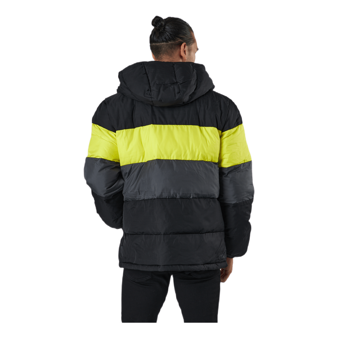 Pirro Blocked Puff Jacket Black-asphalt-sulphur Spring