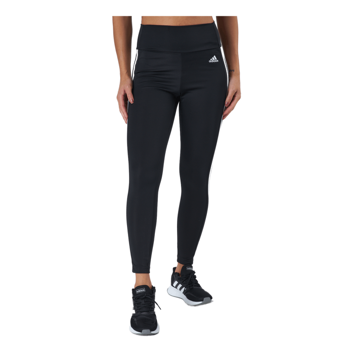 High Rise 3-Stripes 7/8 Tights Black / White