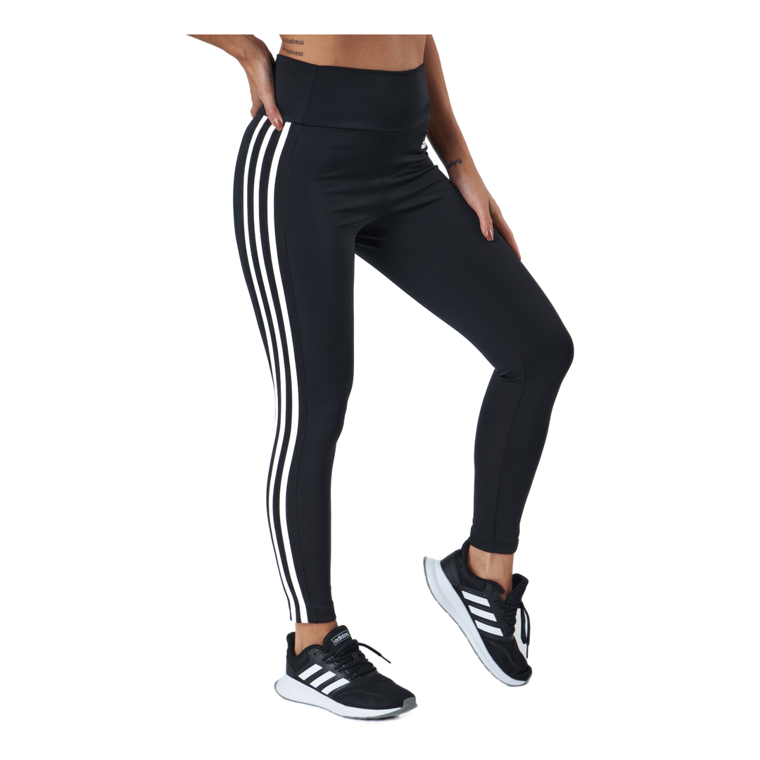 High Rise 3-Stripes 7/8 Tights Black / White