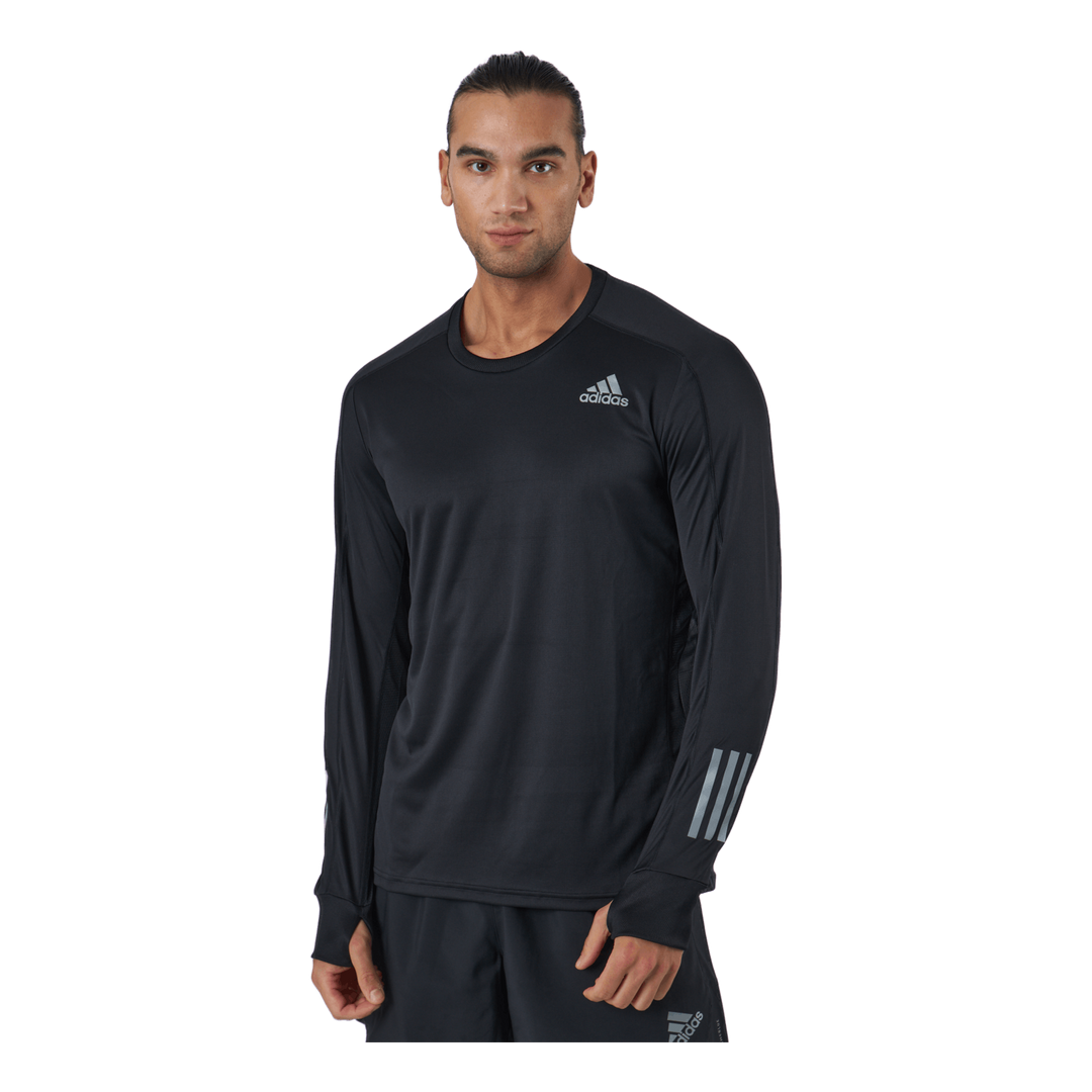 Adidas Own The Run Long Sleeve Tee M Black / Black