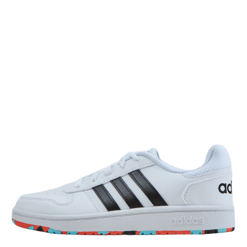 adidas Hoops 2.0 K Cloud White Core Black True Orange