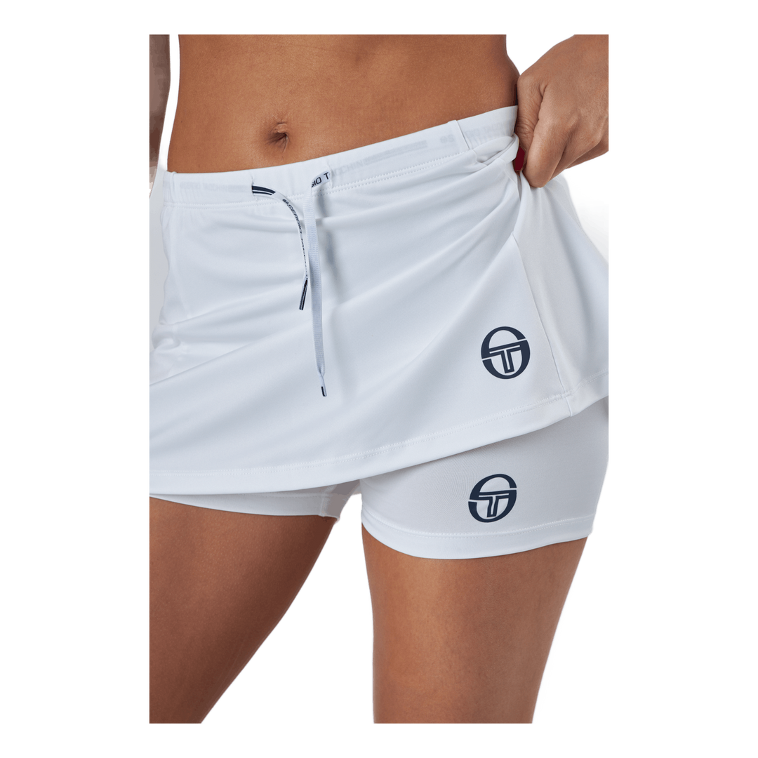 Eva Skort White/navy