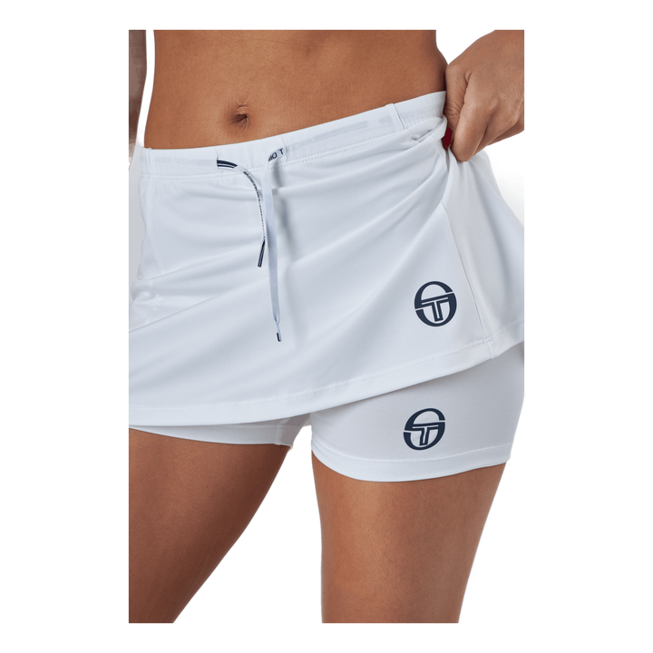 Eva Skort White/navy