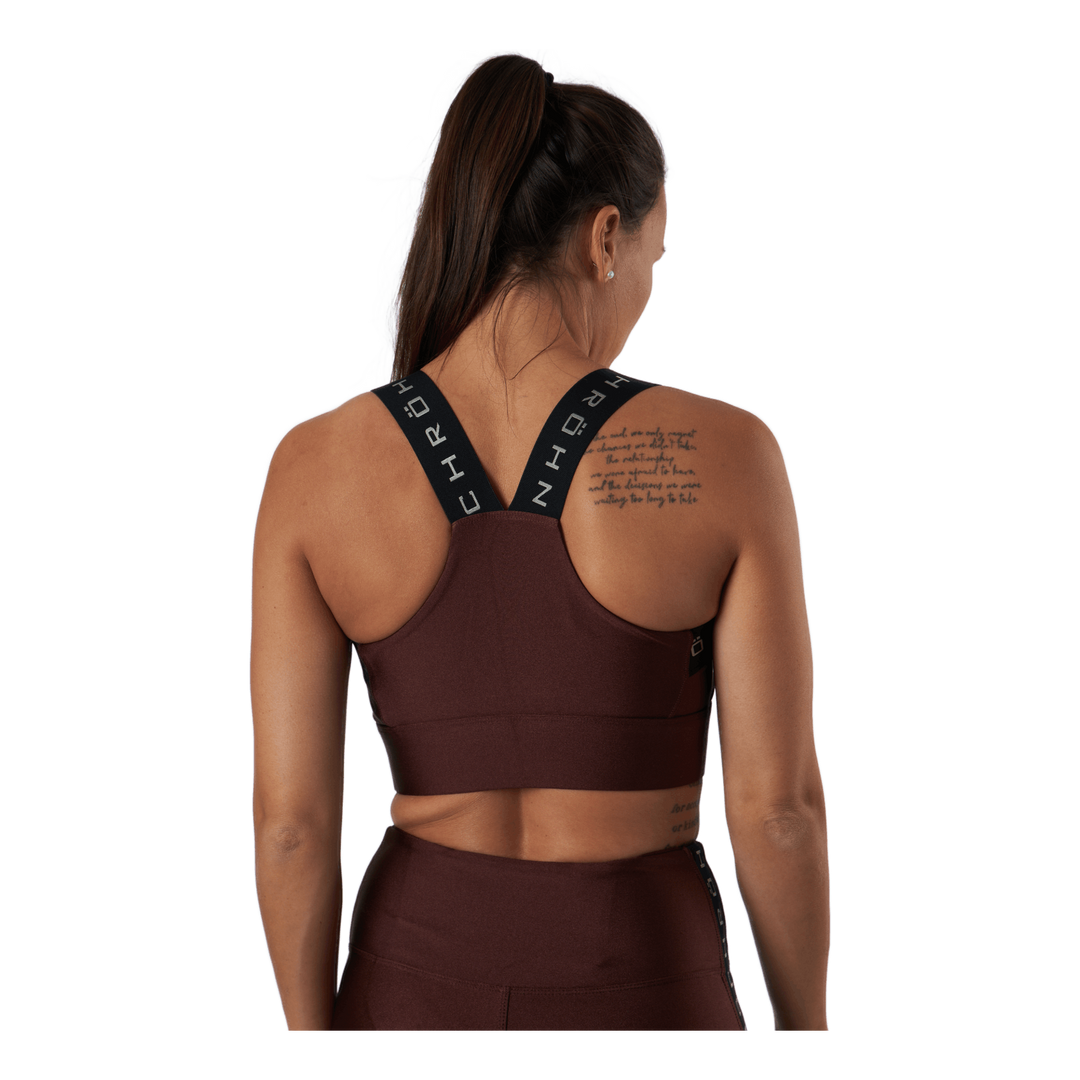 Shiny Kay Sports Bra Bitter Brown