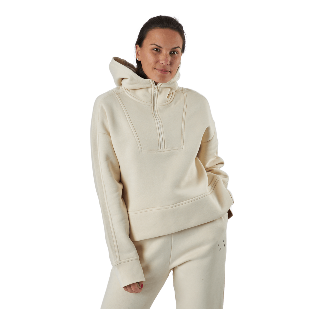 Oversized Zip Hood Light Sand