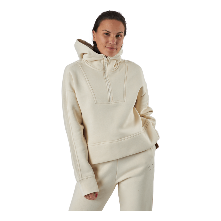 Oversized Zip Hood Light Sand