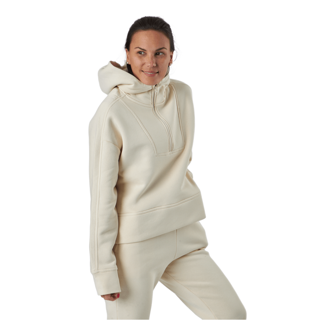 Oversized Zip Hood Light Sand