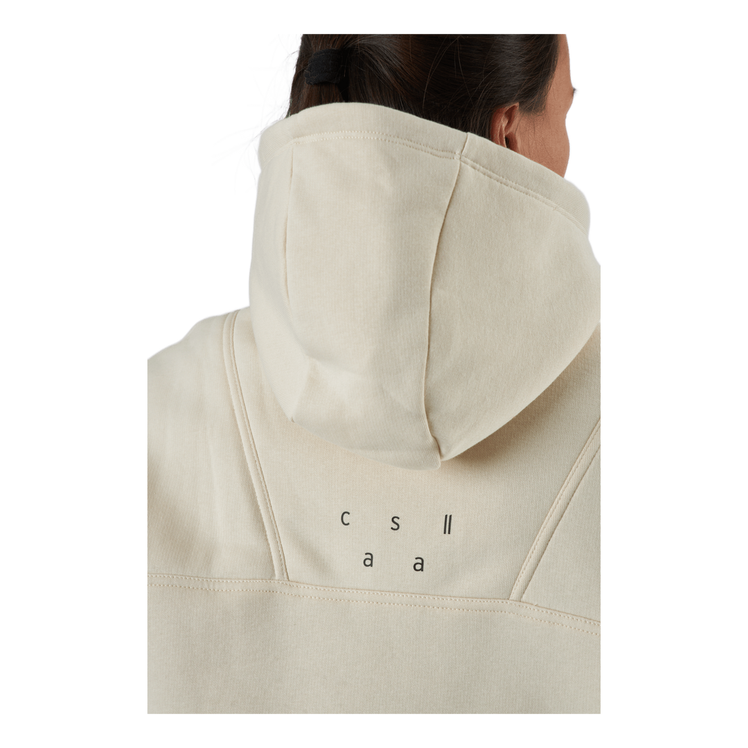Oversized Zip Hood Light Sand