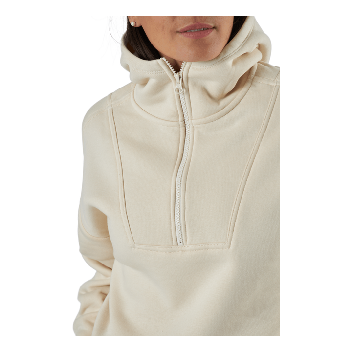 Oversized Zip Hood Light Sand