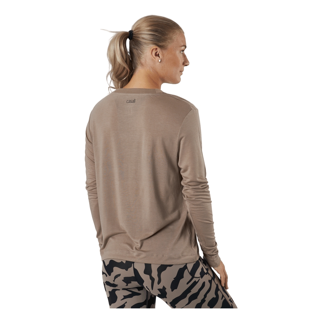 Ease Crew Neck Taupe Grey