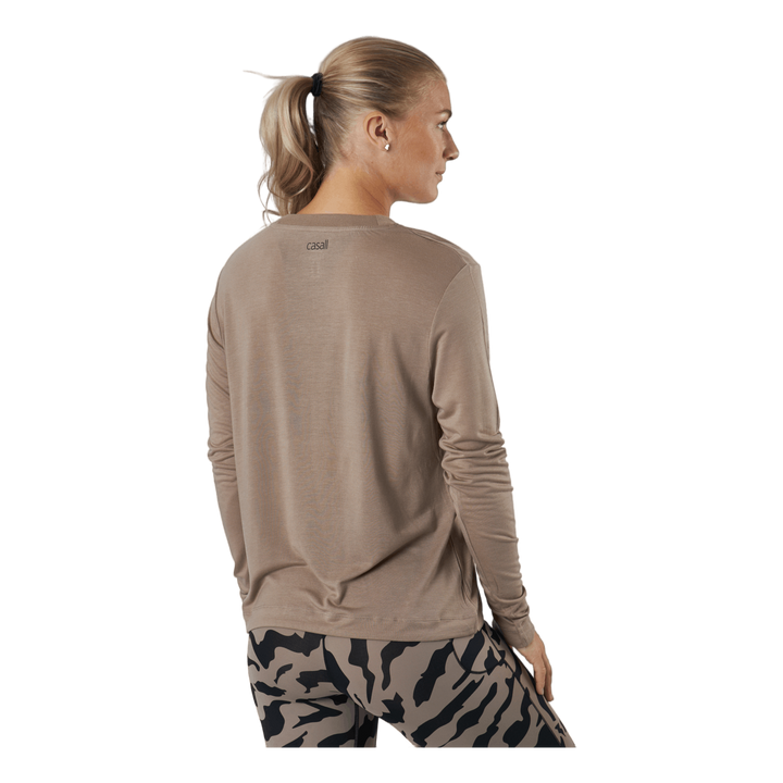 Ease Crew Neck Taupe Grey