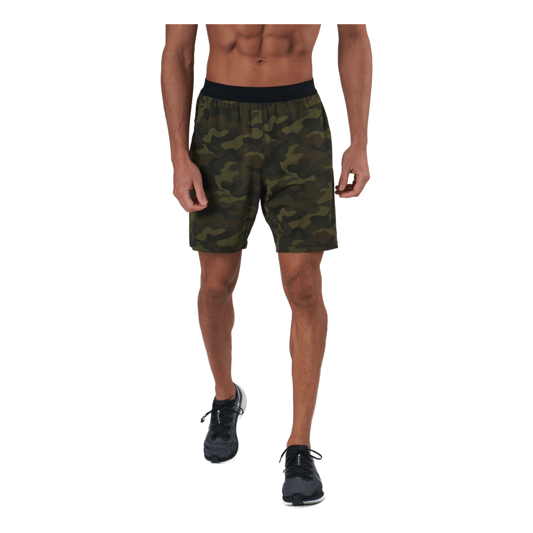 M Printed Elastic Shorts Action Green