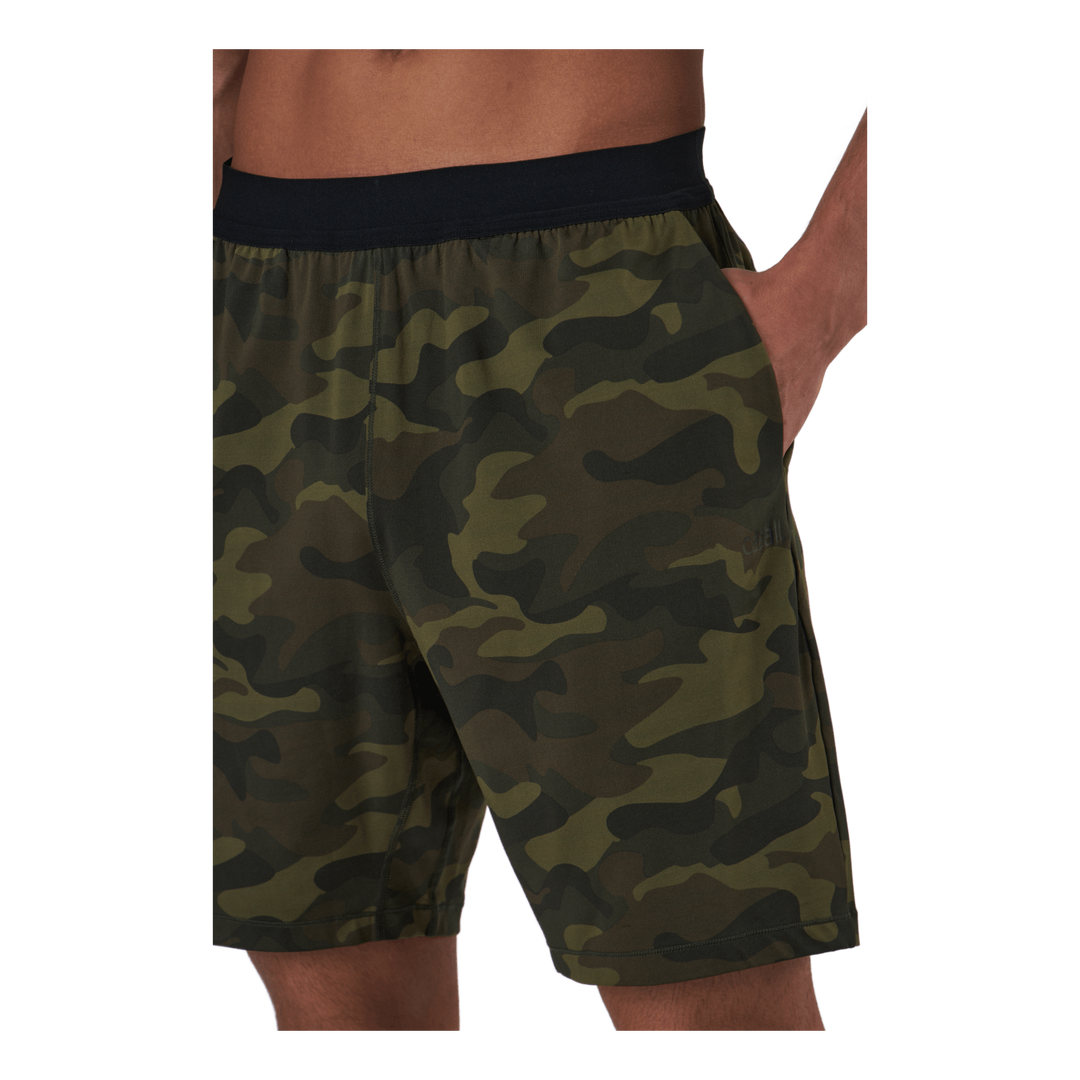 M Printed Elastic Shorts Action Green