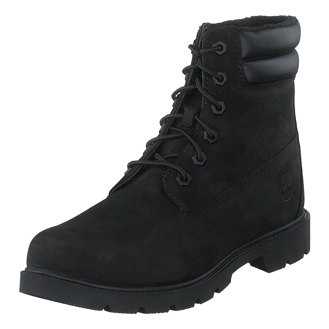 Linden Woods 6in Faux Fur Line Jet Black
